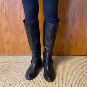 Black Leather Riding Boots